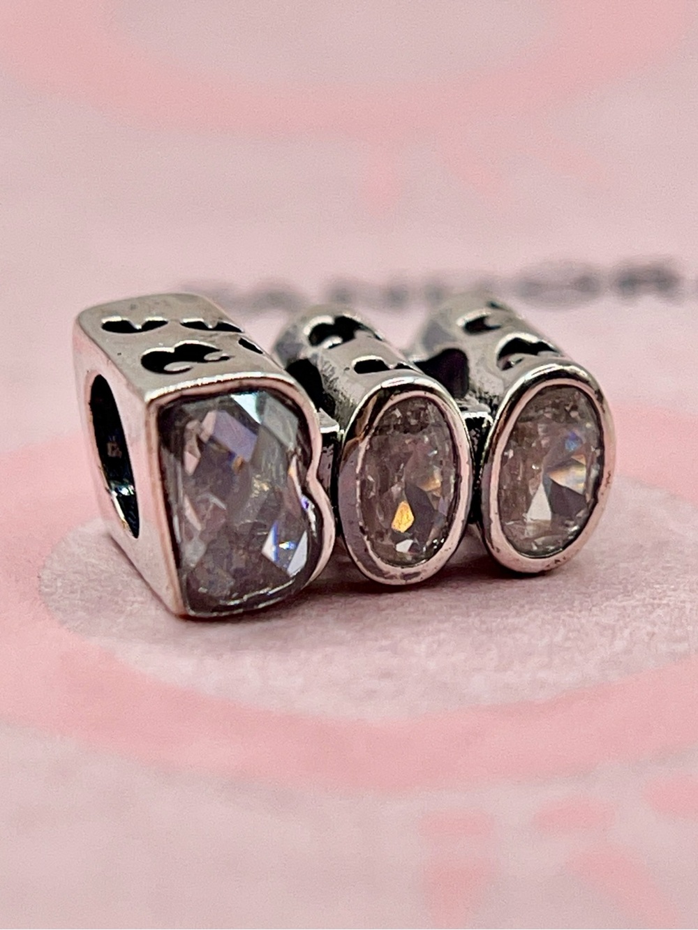 Pandora Glow in the Dark BOO Halloween Silver Charm
